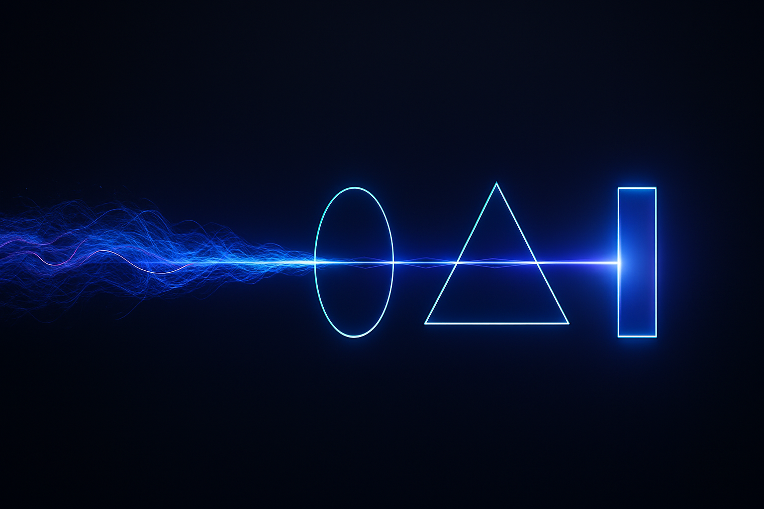 A visual representation of an audio signal being polished as it passes through a series of stages.
