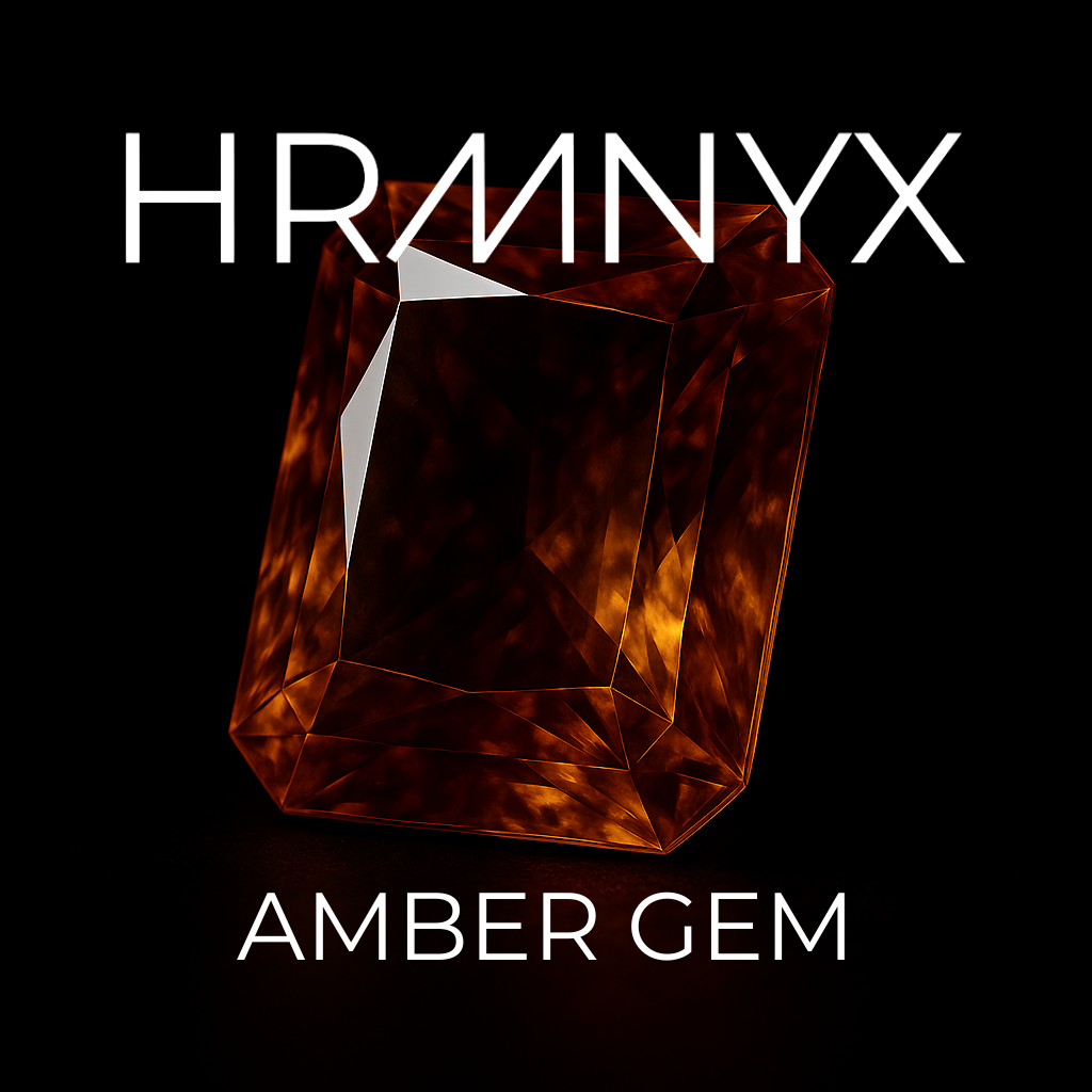 A vibrant, glowing amber gem