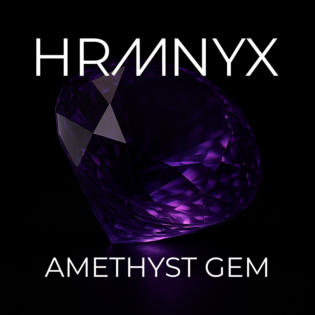 A vibrant, glowing amethyst gem