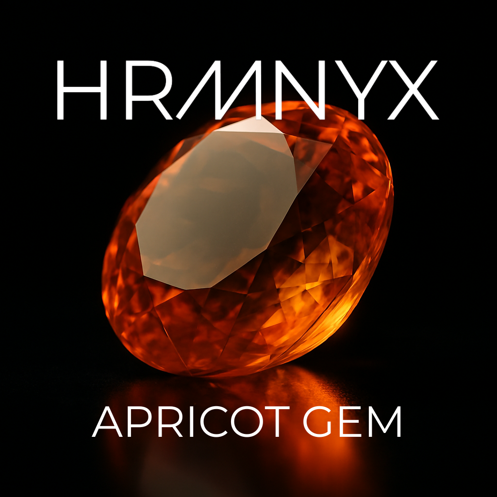 A vibrant, glowing apricot gem